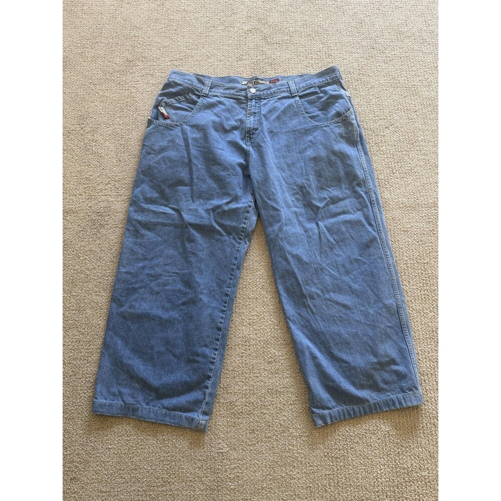 JNCO The Low Down Jeans Mens 44x32 Blue Light Wash Relaxed Wide Leg Denim Baggy